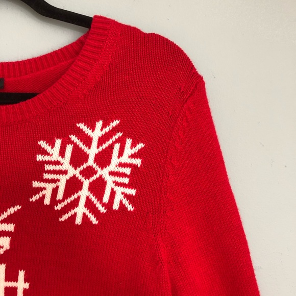 NWT Talbots Red Snowflake Sweater - Picture 4 of 9